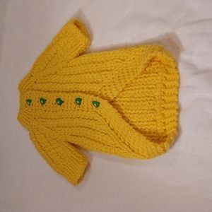 🐣🐩💛💚Large & Slim Pooches💛💚 Long Cable Chunky Dog's Sweaters 💛💚Bottom Up